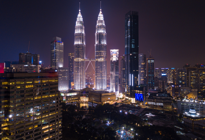 Kuala Lumpur Downtown skyline at night Travel Malaysia